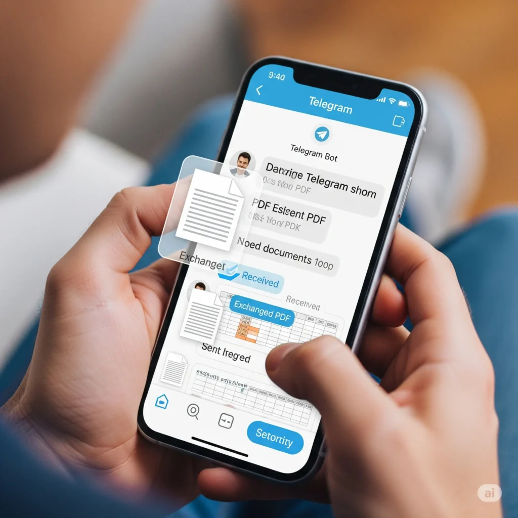 A person Donwloading document of Studocu Freely from Studocu Telegram Downloader